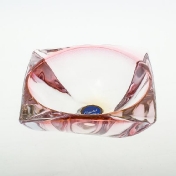 салатница Bohemia Gold Arezzo красная 15см
