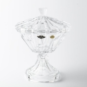 Конфетница на ножке с крышкой Bohemia Treasury 25 см Арт. 35039