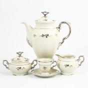 Фарфоровый кофейный сервиз Thun Мария Луиза Ivory 6 персон 17 предметов Арт. 31814