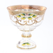 Конфетница на ножке Star Crystal Смальта 13см Арт. 38233