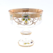 Конфетница на ножке Star Crystal Смальта 16см Арт. 38224