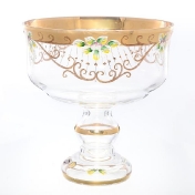 Фруктовница на ножке Star Crystal Смальта 26см Арт. 38226