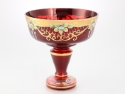 Фруктовница красная Bohemia Star Crystal 26 см Арт. 37498