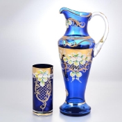 Комплект для воды Bohemia лепка синяя E-S 7 предметов Арт. 36749