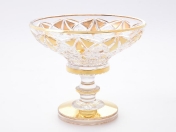 Конфетница на ножке Bohemia Max Crystal Золото 20см Арт. 37602