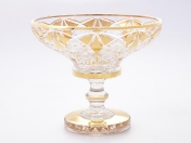 Фруктовница на ножке Bohemia Max Crystal Золото 25см Арт. 37601
