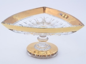 Фруктовница на ножке Bohemia Max Crystal Золото 30см Арт. 37604