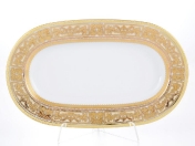 Овальное блюдо Falkenporzellan Diadem White Creme Gold 24 см