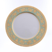 Круглое блюдо Falkenporzellan Imperia Seladon Gold 32 см
