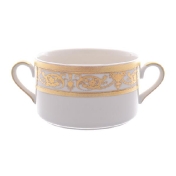 Комплект фарфоровых бульонных  пар Falkenporzellan Imperial Cream Gold