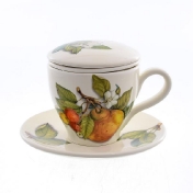 Комплект чашка с блюдцем Caroline Artigianato ceramico Груша