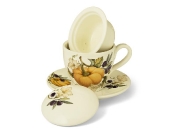 Комплект чашка с блюдцем Caroline Artigianato Ceramico Тыква