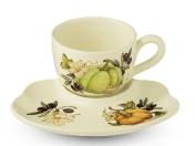 Комплект чашка с блюдцем 2 предмета  artigianato ceramico Тыква