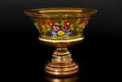 Конфетница 16 см роспись желтая A-M Арт. 19296