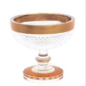 Конфетница Bohemia Max Crystal хрусталь с золотом 115мл Арт. 40858